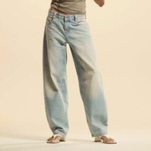 Berksha baggy mid rinse jeans waist 28”